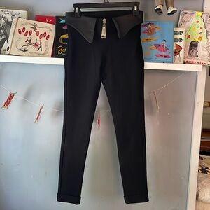 Elisabetta Franchi Jeans black Spandex Leggings
